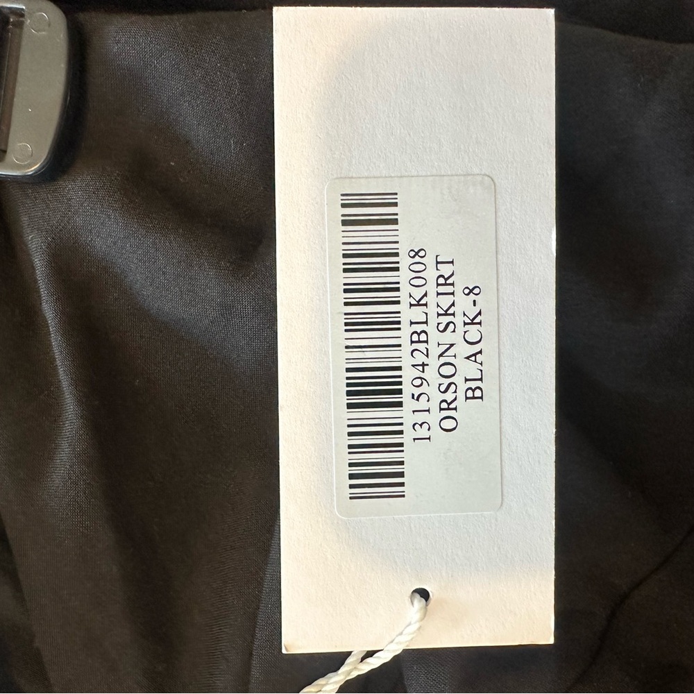 NWT Reformation Black Midi Skirt with Tie Front - Picture 6 of 7